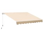 TENDA SOLE BALCONE BARRA QUADRA AVVOLGIBILE RULLO 4x2,5 MT BEIGE TENDE 4803