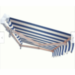 TENDA DA SOLE BALCONE ESTERNO AVVOLGIBILE 3x2 mt RECLINABILE BIANCO/BLU 294v - immagine 3