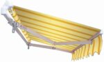 TENDA DA SOLE BALCONE ESTERNO AVVOLGIBILE 4x2,5mt RECLINABILE BEIGE/OCRA 171ve