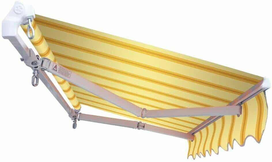 tenda1 TENDA DA SOLE BALCONE ESTERNO AVVOLGIBILE 4x2,5mt RECLINABILE BEIGE/OCRA 171ve - immagine 1