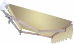 TENDA DA SOLE BALCONE ESTERNO AVVOLGIBILE 3x2 mt RECLINABILE BEIGE SABBIA 201v