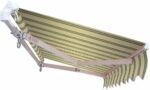 TENDA DA SOLE BALCONE ESTERNO AVVOLGIBILE 3x2 mt RECLINABILE BEIGE VERDE 112v
