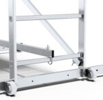 Impalcatura trabattello multifunzione ponteggio piattaforma scala alluminio regolabile 11 gradini IK - immagine 3