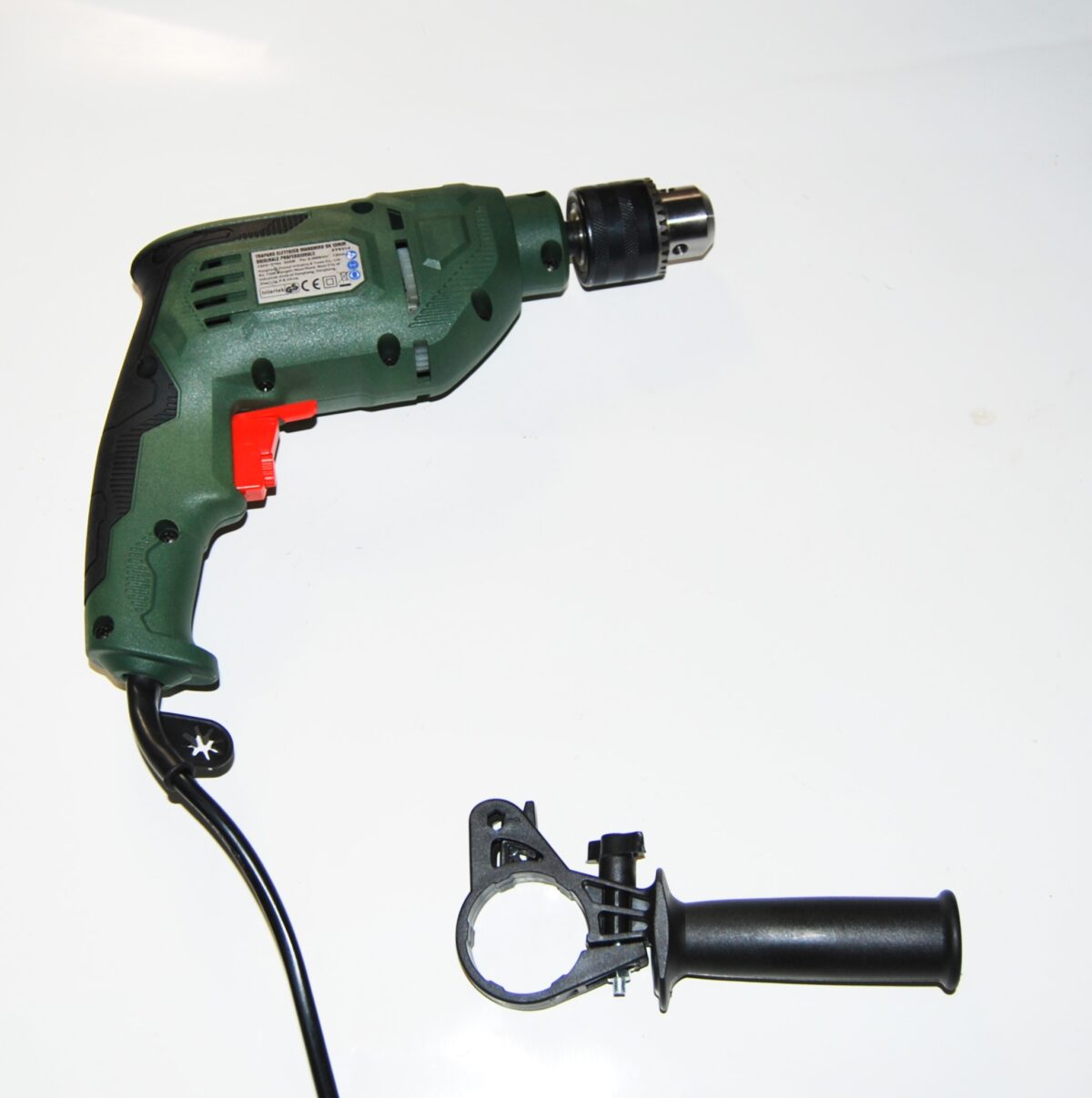 TRAPANO ELETTRICO CREMAGLIERA 500 W MANDRINO 13 MM 2 VELOCITA' PERCUSSIONE 149 - immagine 3