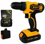TRAPANO AVVITATORE DOPPIA BATTERIA LITIO 24 V + 150 ACCESSORI BORSA LAVORO 005ST