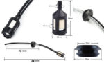FILTRO BENZINA TUBO SERBATOIO DECESPUGLIATORE GOMMINO MOTOSEGA SOFFIATORE - immagine 2