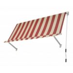 TENDA SOLE A CADUTA 4X3 MT SENZA CASSONETTO BRACCI BEIGE BORDEAUX BALCONE 3910 - immagine 2