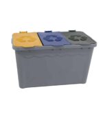Contenitore unitris pattumiera plastica raccolta differenziata 115 lt rifiuti 221du - immagine 3