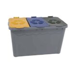 Contenitore unitris pattumiera plastica raccolta differenziata 115 lt rifiuti 221du - immagine 4