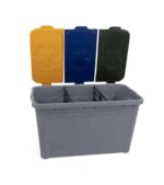 Contenitore unitris pattumiera plastica raccolta differenziata 115 lt rifiuti 221du - immagine 2