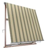 TENDA SOLE CADUTA 3X2,45 MT SENZA CASSONETTO BRACCI BEIGE VERDE RIGATA BALCONE 389/161v - immagine 2