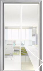 Tenda zanzariera magnetica 150x250 porta finestra riducibile calamita zanzare bianco 1841