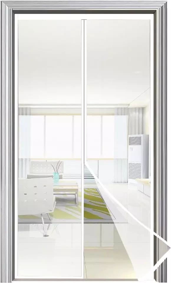 zanzariera Tenda zanzariera magnetica 150x250 porta finestra riducibile calamita zanzare bianco 1841 - immagine 1