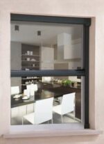 ZANZARIERA A RULLO AVVOLGIBILE FINESTRA 140x170 RIDUCIBILE ALLUMINIO GRIGIO 3404 - immagine 2