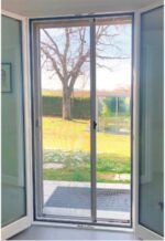 ZANZARIERA LATERALE PORTA FINESTRA PORTE RIDUCIBILE FRIZIONE 160X250 GRIGIO 0988/9 - immagine 2