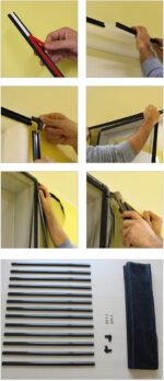 Tenda zanzariera magnetica 150x250 porta finestra riducibile calamita zanzare riflettente solare 1844 - immagine 3