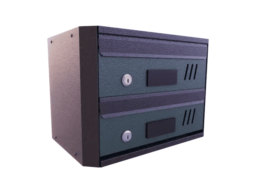 cassetta 2 posti verde Cassetta postale condominiale posta buca lettere 2 posti casa condominio verde sf 631 - immagine 1