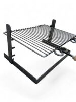 Graticola griglia per barbecue campeggio cucina fornacella camino 40x38 cm in ferro regolabile - immagine 3