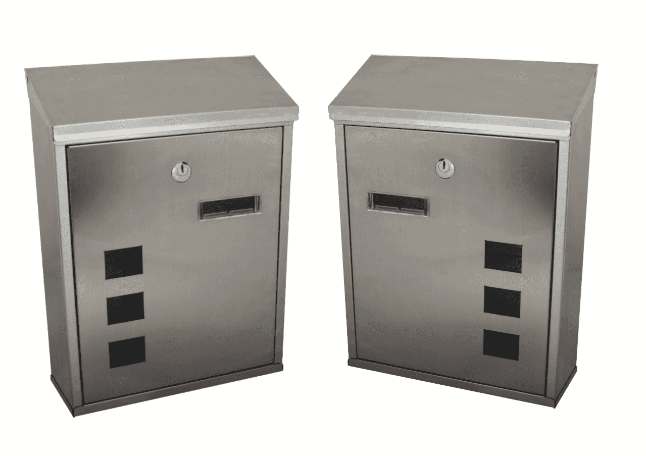 kit 2 cassette postali Kit 2 cassette posta postali cassetta postale buca lettere casa esterno condominiale condominio grigio 760ev - immagine 1