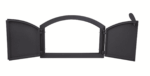 Porta in ghisa da forno a legna sportello pizza 2 ante arco cm 53,6x35,8 h  205ev - immagine 3