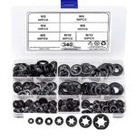 Rondelle 340 pz guarnizioni metallo bloccaggio sicurezza denti interni starlock M3 M12  227xi - immagine 2