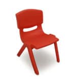 Sedia in plastica polipropilene per bambino bimbo casa giardino sedie gioco bambini scuola asilo rossa 734ds - immagine 2
