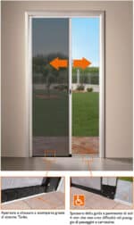 Zanzariera a rullo alluminio laterale porta finestra riducibile tanke carrarmato frizione 140X250 bianco 3811 - immagine 3