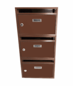 Cassetta postale condominiale modulare componibile posta buca lettere casa 3 posti verticale marrone 472ds