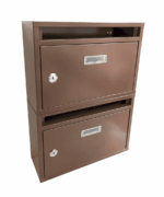 Cassetta postale condominiale modulare componibile posta buca lettere casa 2 posti verticale marrone 472ds