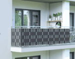Rotolo striscia frangivista recinzione balcone protezione recinto grigio scuro privacy 35mt x 19cm pvc 245ds