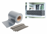 Rotolo striscia frangivista recinzione balcone protezione recinto grigio privacy 35mt x 19cm pvc 283ds - immagine 3