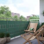 Fascia frangivista balcone ringhiera fasce strisce privacy 35x19mt verde 252ds - immagine 3