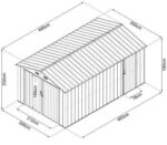 Casa casetta capanna da giardino 14mq lamiera garage rimessa auto box cm 495x300x232 h  948v - immagine 2