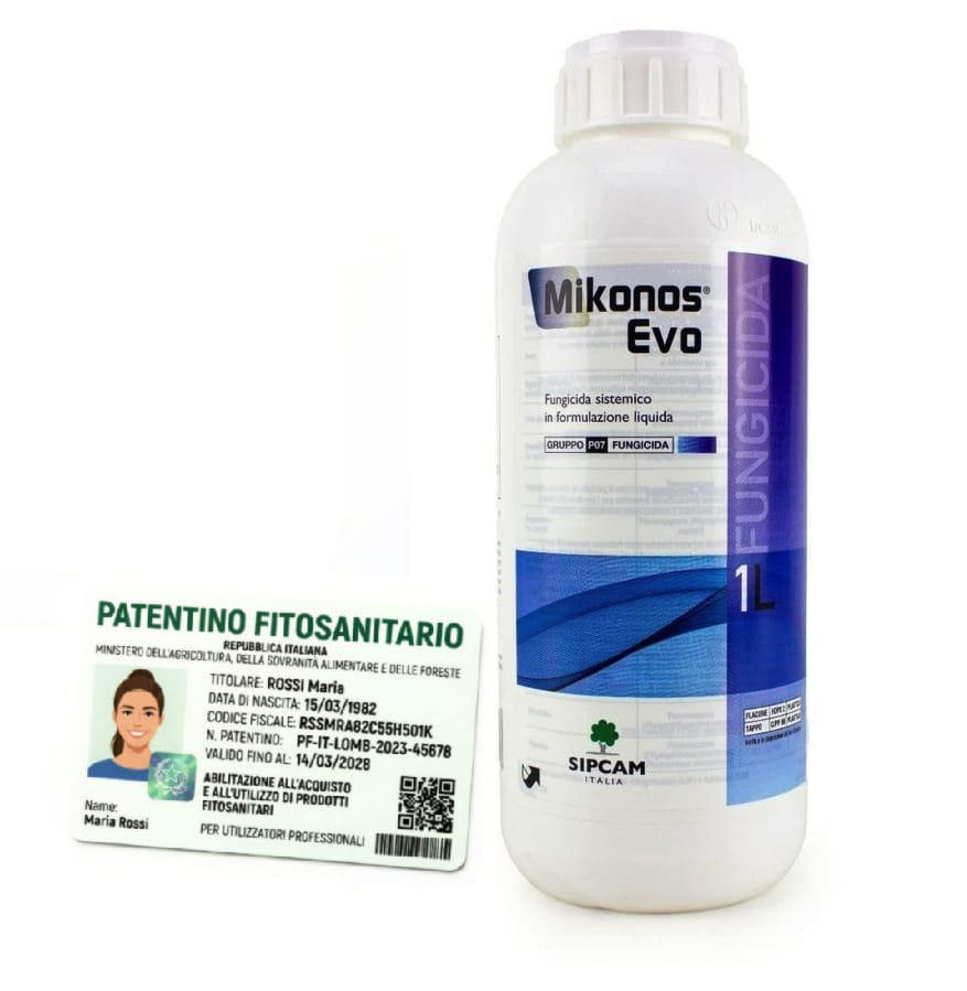 MIKONOS EVO Mikonos evo fungicida sistemico fosfonato di potassio contro la peronospora fitoftora occhio di pavone vite 1 lt - immagine 1