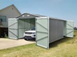 Casa casetta capanna da giardino 14mq lamiera garage rimessa auto box cm 495x300x232 h  948v - immagine 5