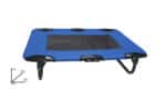 Cuccia lettino per cani gatti cane piccola media taglia brandina pieghevole animali cm 78x52x17 h  BLU 367ds - immagine 3