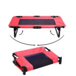 Cuccia lettino per cani gatti cane piccola media taglia brandina pieghevole animali rosso cm 78x52x17 h  367ds - immagine 3