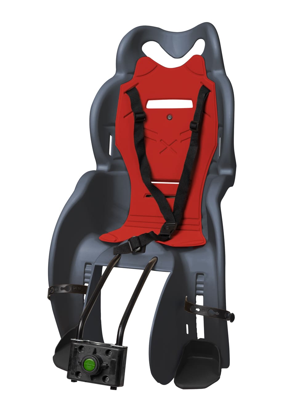 seggiilino SEGGIOLINO POSTERIORE BICI ATTACCO TELAIO OMOLOGATO 22Kg GRIGIO 910san - immagine 1