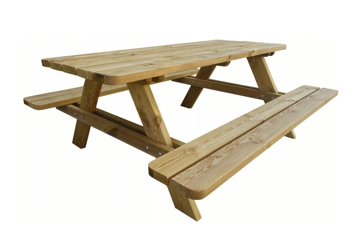 tavolo picnic Tavolo picnic pic nic legno panche esterno giardino campeggio cm 170x180x70 h 330tk - immagine 1