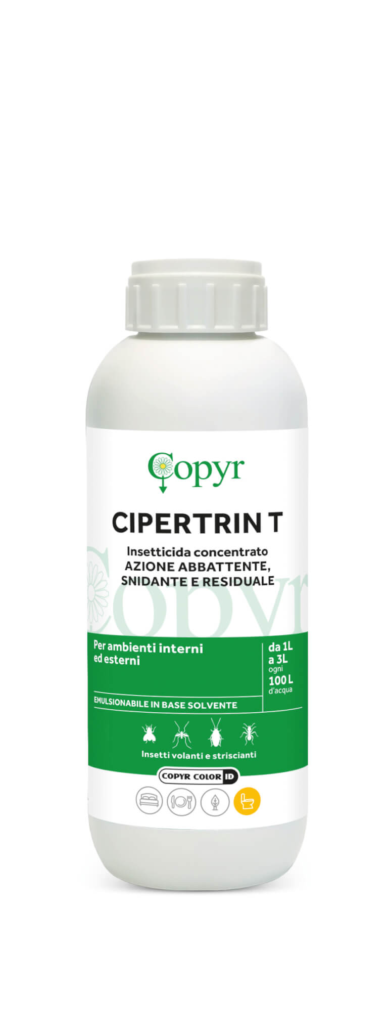 CIPERTRIN-T-Flacone-1l-1535010A Copyr CIPERTRIN T Insetticida Cipermetrina Tetrametrina zanzare mosche 1 lt - immagine 1