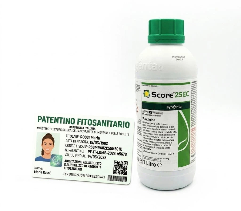 SCORE 25. 1 Score 25 EC fungicida per frutticole orticole floreali vite lt 1 - immagine 1