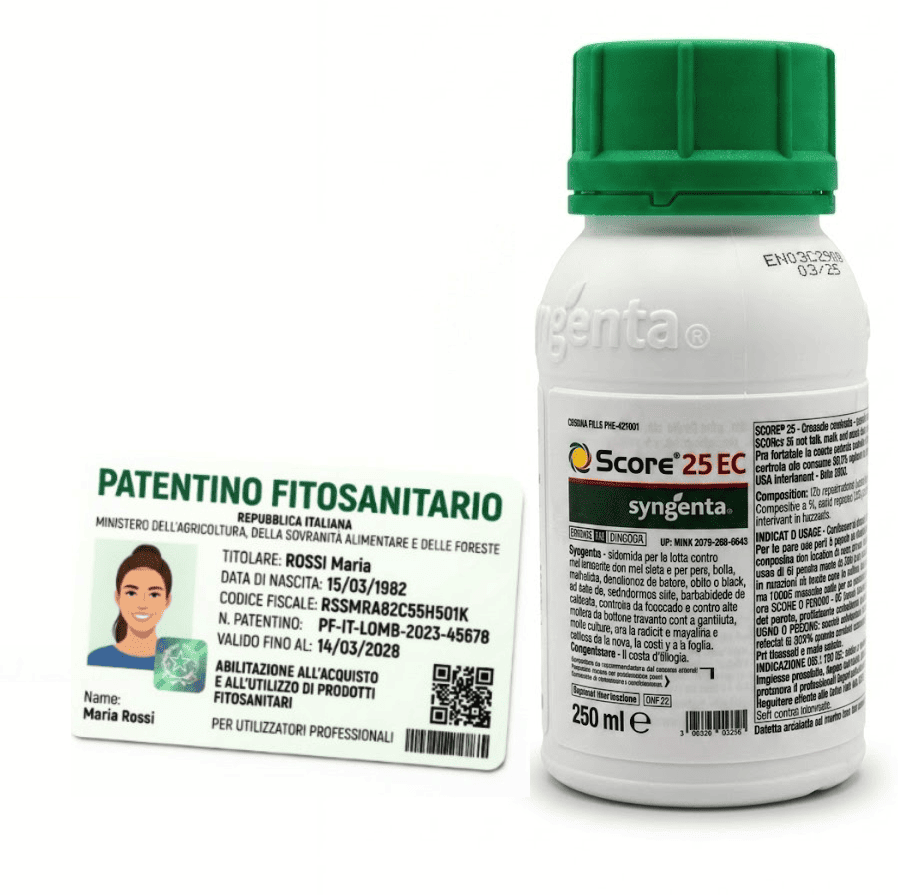 SCORE EC(1) Score 25 EC fungicida per frutticole orticole floreali vite ml 250 - immagine 1