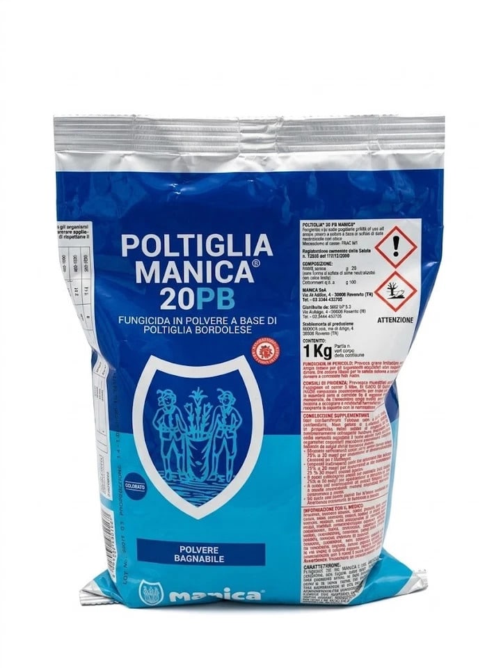 poltiglia Poltiglia Manica 20 PB fungicida in polvere bagnabile melo pero peronospora Kg 1 - immagine 1