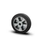 Ruota in alluminio e gomma timone transpallet cuscinetti portata 400 kg 200mm 20cm nera 160av