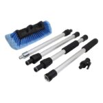 Spazzola lavaggio automobili kit pulizia auto spazzole telescopica allungabile idrospazzola 390sa - immagine 3