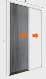 Zanzariera laterale porta finestra riducibile plissettata plissè 120×240 cm antracite 5682 - immagine 2