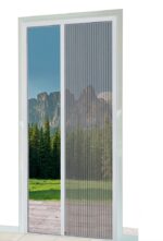 Zanzariera laterale porta finestra riducibile plissettata plissè 120×240 cm bianco 5602