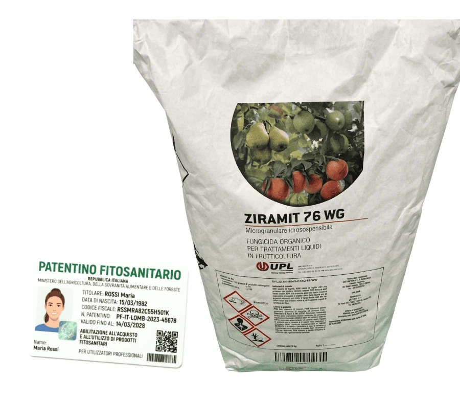 ziramit Ziramit 76 wg sacco kg 10 fungicida uso agricolo Ziram puro 76% melo pero - immagine 1
