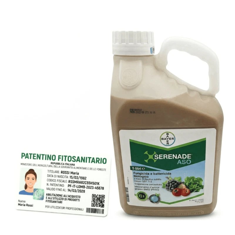 sreenade SERENADE ASO fungicida e battericida Biologico per varie colture Tanica 5 Lt - immagine 1