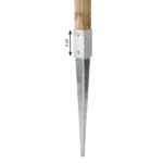 Picchetto staffa supporto fissaggio a punta portapalo palo 90 pali quadrato 9×9 cm 719v - immagine 2